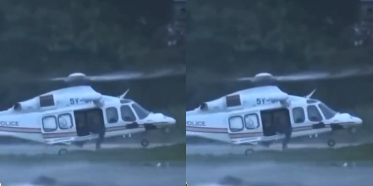 Kiambu Farmer Rescued By Chopper After Being Trapped For Days Between Overflowing Rivers