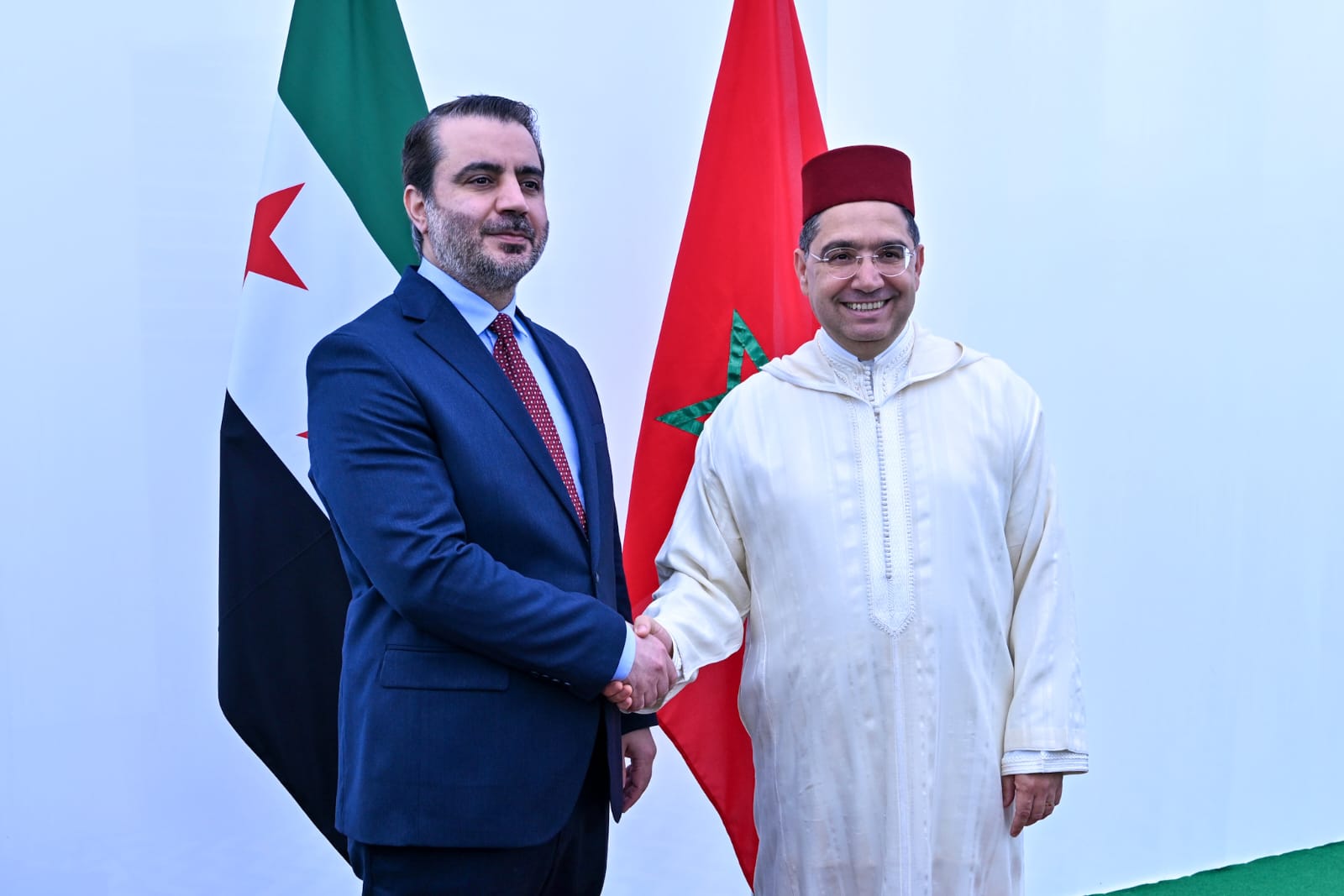 The Syrian Arab Republic, Through Its Minister Of Foreign Affairs And Expatriates, Asaad Hassan Al-Shaibani, Affirmed Its Full Respect For The Territorial Integrity Of The Kingdom Of Morocco And Its Sovereignty Over Its Entire Territory.