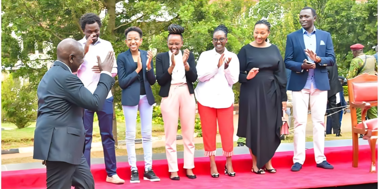 President William Ruto Introducing His Children Including Charlene Ruto And George Ruto Photo/Ugc