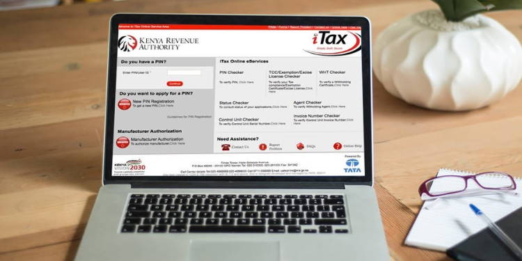 A Laptop Screen Showing The Itax Portal Dashboard Photo/Kra