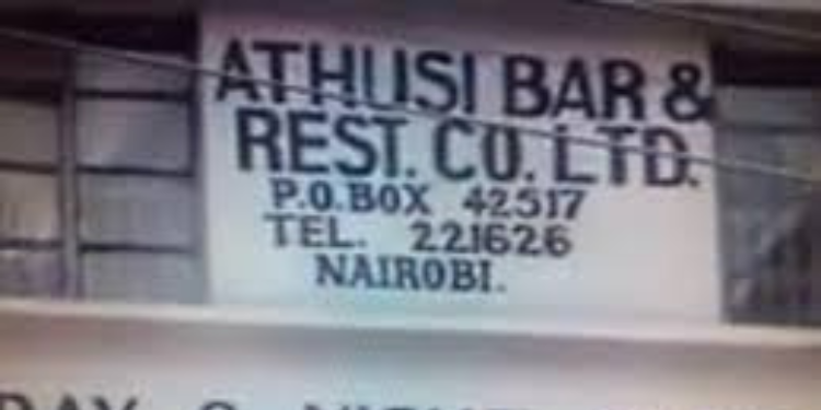 Popular Nairobi Athusi Bar Founder Kiembeni Dies