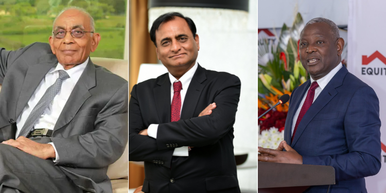 Top 10 Richest Kenyans And How They Built Their Wealth Billionaires Bhimji Depar Shah, Narendra Raval And James Mwangi. Photo/ Bidco, Devki And Equity Bank