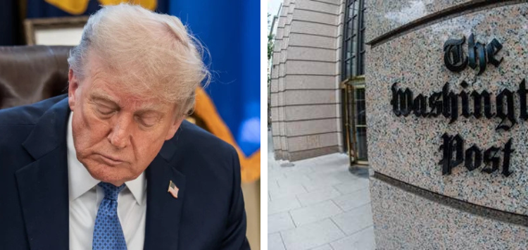 A Photo Collage Of President Donald Trump And The Washing Post. Photo: File