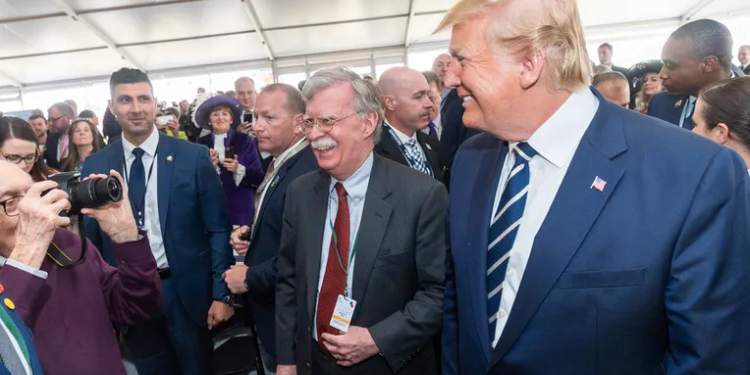 President Trump, Joined By Former White House National Security Advisor Ambassador John Bolton, Participated In A Meet And Greet With Active Duty U.s. Service Members Stationed In The United Kingdom On Wednesday, June 5, 2019, At The Southsea Common In Portsmouth, England.