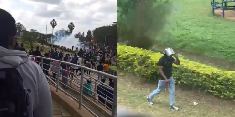 Chaos At Multimedia University As Police Lobe Teargas Multimedia University In Chaos As Security Moves In After Exam Crisis
