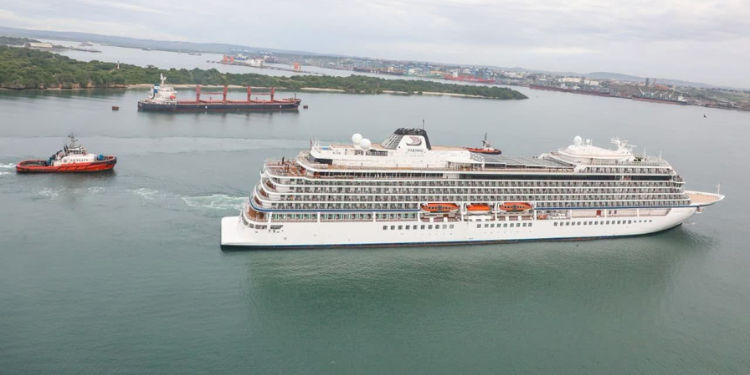 Ms Viking Yi Dun Cruise Ship Arriving At Mombasa Port Photo/Kpa