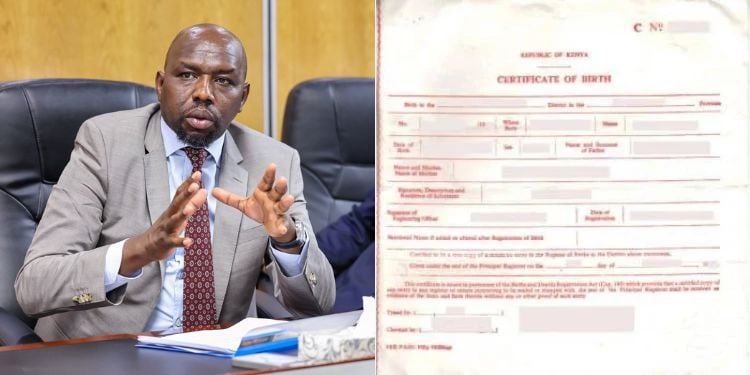 Murkomen Announces Major Shift In Birth Certificate Access, Ends Huduma Centre Visits Murkomen Rolls Out Online Birth Certificate Access For Kenyans
