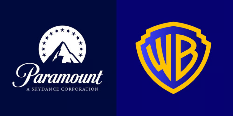 Doj Approves Biggest Hollywood Shakeup In Decades – Paramount Takes Warner Bros., Cnn &Amp; Hbo In $111B Deal A Photo Collage Of Paramount Skydance Logo And Warner Bros. Discovery Logo.