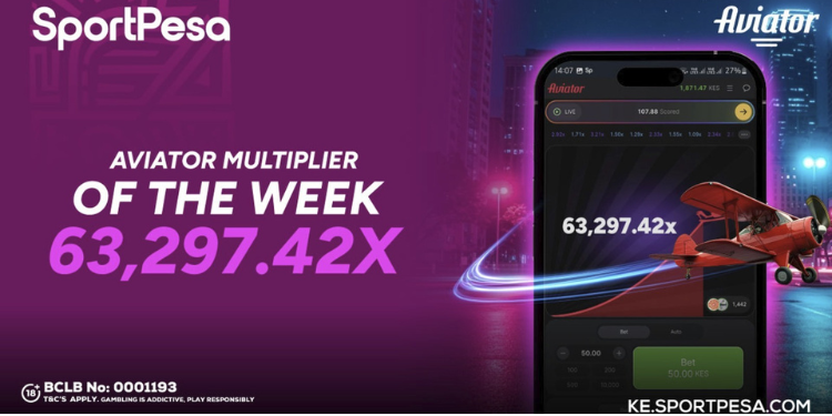 Unbelievable Wins As Sportpesa Aviator Just Clocked A Mind-Blowing 63,297.42X Multiplier