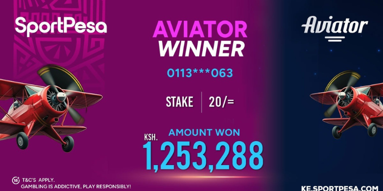 From Ksh 20 Aviator Stake To Ksh 1.25M With Sportpesa Kenya Aviator Multiplier