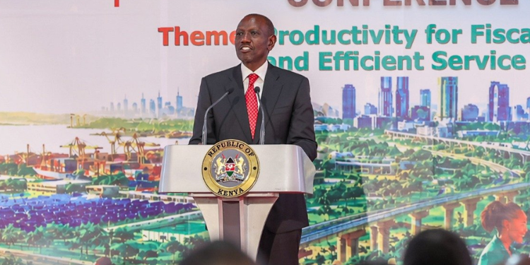 Govt To Introduce New Formula For Salaries And Promotions President William Ruto At At The Close Of The National Productivity And Performance Conference 2026. Photo/ Pcs