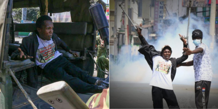 Activist James Mbugau Arrested During June, 26, 2026 Gen Z Anniversary Protests. Photo/ Screen Grab. Nation