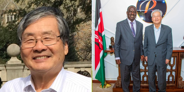 Economist Professor Hiroyuki Hino And The Late Former Prime Minister Raila Odinga Photo/Nation/Robert Alai