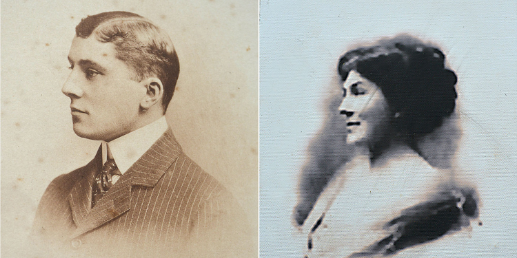 A Photo Collage Of Ewart Scott Grogan And Gertrude Edith Watt. Photo/Grogan'S Castle