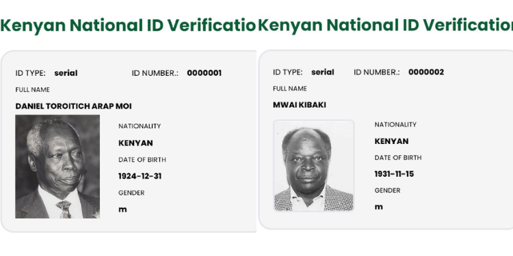 How Moi Ended Up With Id Number 000001