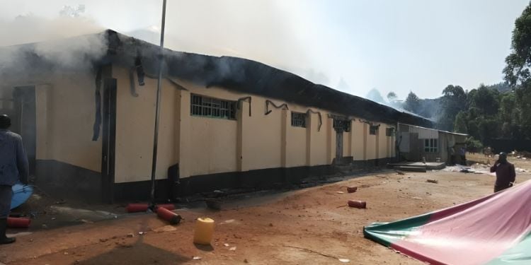 Students Overpower Teachers In A Fight, Burn Dormitories And Walk Out Nyabisase Secondary School In Kisii Has Been Closed Indefinitely Following Violent Unrest By Students On July 6 As Student Oppose New Principal Taking Over From The Outgoing Principal David Ogega.