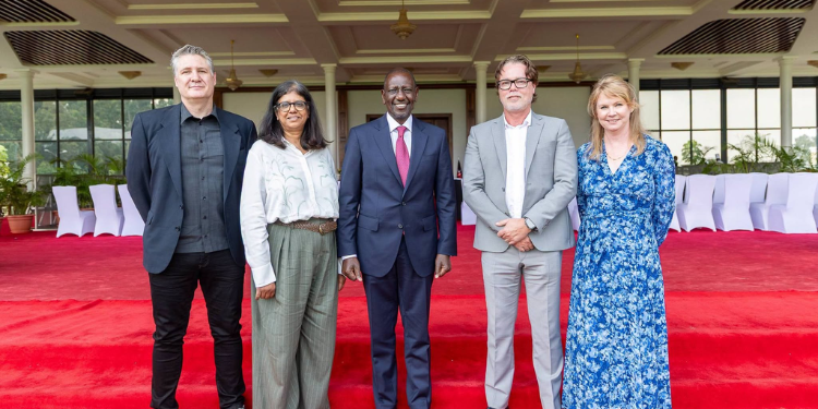 President William Ruto With Phonographic Industry (Ifpi) Chief Executive Officer Victoria Oakley And Other Officials Photo/Pcs