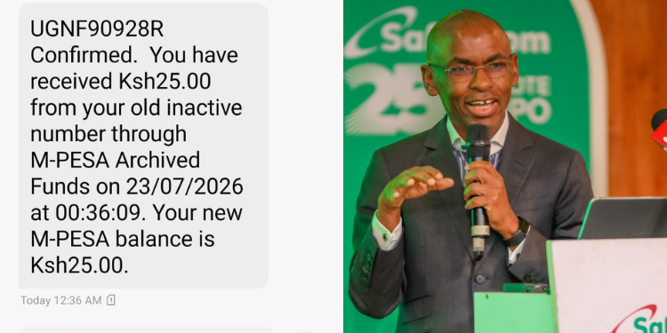 Safaricom Reveals Why Some Customers Are Receiving Surprise M-Pesa Refunds A Collage Of Safaricom Ceo Peter Ndegwa And The Screenshot. Photo/File