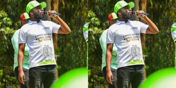 Ol Kalou Mp Sammy Ngotho During A Campaign Rally Photo/Dcp