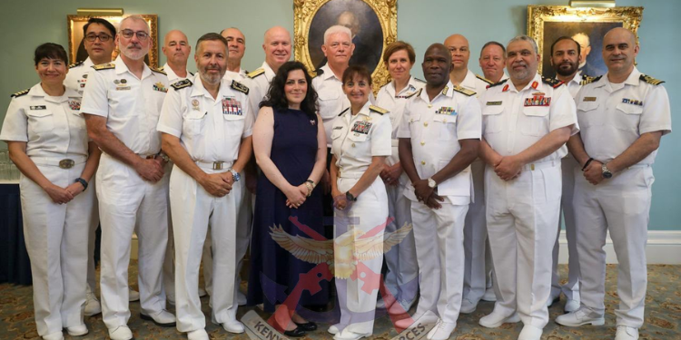 Kenya, Us Agree To Strengthen Naval Cooperation After New York Talks Members Of The Kenya Defence Forces Delegation Led By Kenya Navy Commander Major General Paul Otieno During The International Naval Review And International Aerial Review In New York, United States. Photo/Kdf
