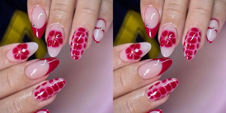 To Achieve Cleaner Blooming Gel Nail Designs, Use Thin Layers Of Gel Throughout The Process With A Small Amount Of Color And Build Intensity Gradually.