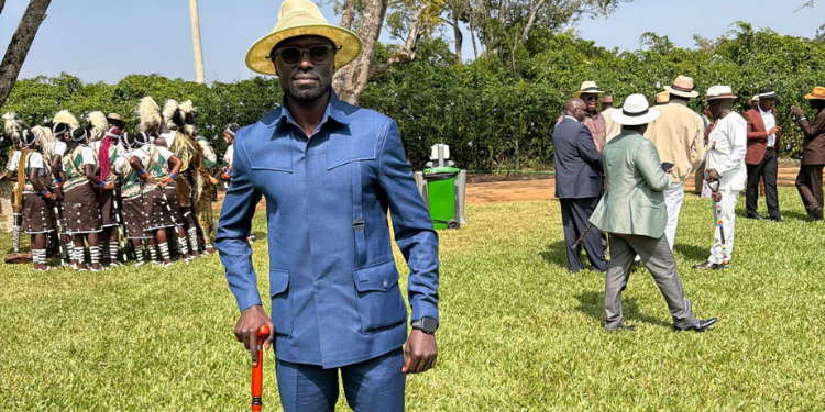 Water Cs Eric Muga Attends Charlene Ruto’s Koito Ceremony In Kilgoris In A Blue Suit And Cowboy Hat.