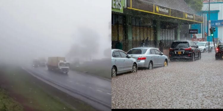 Foggy Weather And Floods In Nairobi Cbd. Photo/Nps.