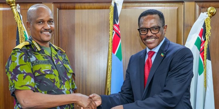 Kdf Chief General Charles Kahariri Holds Talks With Ethiopian Military Chief General Bacha Debele Buta