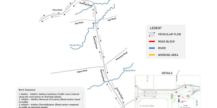 Kura Warns Nairobi Motorists Of 3-Hour Traffic Disruption This Weekend Kura Announces 3-Hour Partial Closure Of Outer Ring Road On Saturday