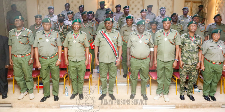Kenya Prisons Service Officers After Being Conferred With Presidential Awards And Honours On August 14, 2026 Photo/Kps