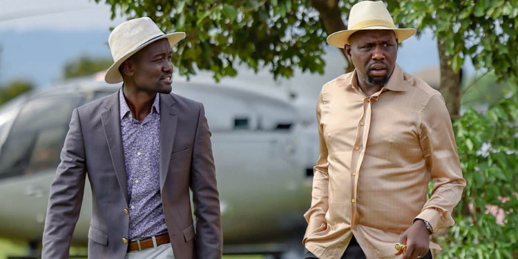 Interior Cs Kipchumba Murkomen (Right) Arrives At Intonna Heritage Farm For Charlene Ruto’s Koito Ceremony In Kilgoris, Narok County.