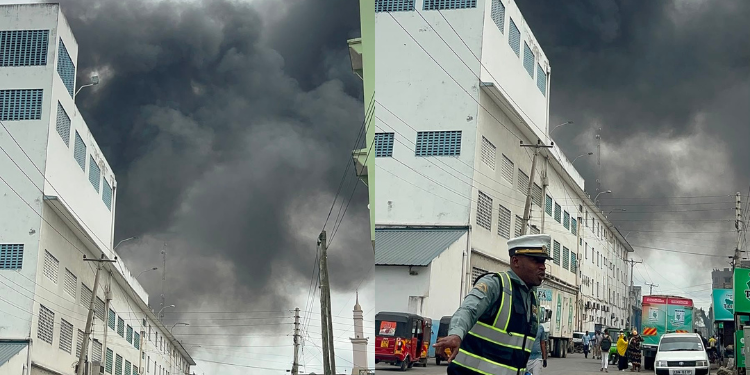 Mombasa Maize Millers Plant Catches Fire Along Mwangeka Road