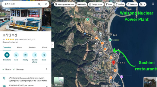 Antinuclear Misinformation Debunked Using Google Maps.
