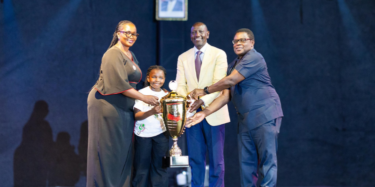President William Ruto presenting awards to KMF 2026 winners on August 14, 2026 PHOTO/PCS