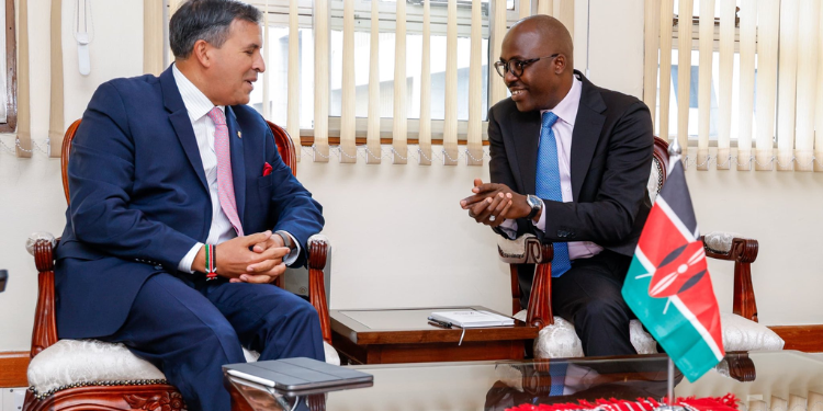 Foreign Affairs Principal Secretary Korir Sing’Oei meeting with Professor Luis Franceschi on August 18, 2026 PHOTO/ Ministry of Foreign Affairs