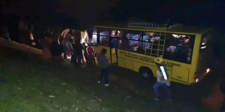 School Bus Ferrying Students To Music Festival Overturns 6 Injured After Queen Of Angels Comprehensive School Bus Overturns In Soimet, Bomet County
