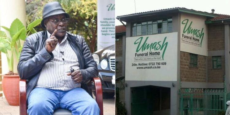 Umash Funeral Home And Its Founder Kamau Njoroge. Photo/ Umash Funeral