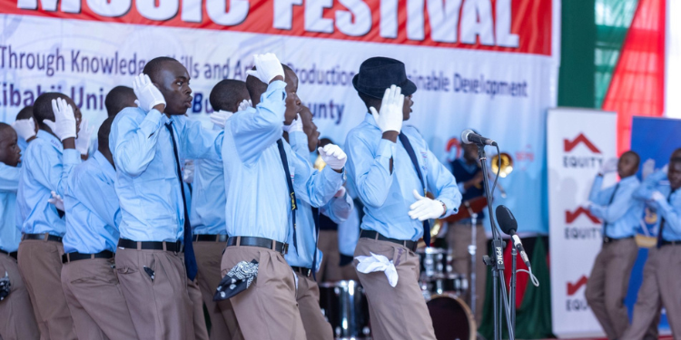 Schools From Western Kenya Dominate Live Band ‘Zilizopendwa’ At Music Festival Vihiga High School Students On Stage At The 2026 Music Festivals. Photo- Equity Bank