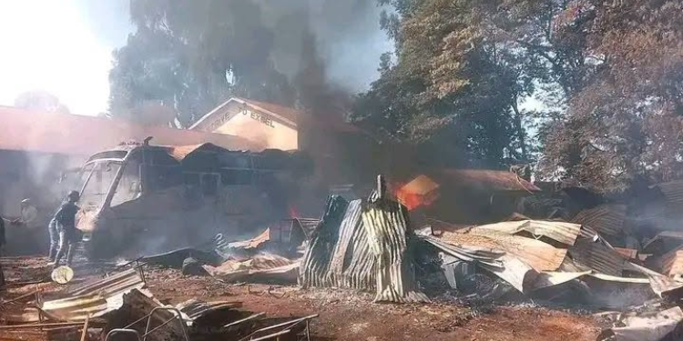Fire Breaks Out At School, Destroys Bus And Several Buildings Christ The King Kirwara Boys High School Fire Destroys Bus, Buildings