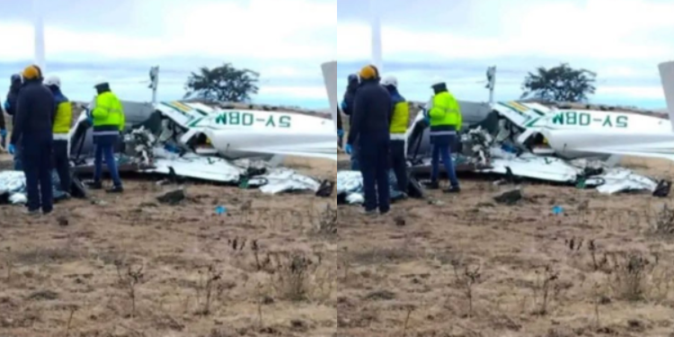 Aircraft crash in Kajiado PHOTO/Citizen