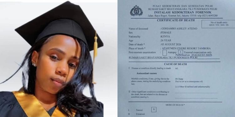 Kenyan Family Makes Emotional Appeal After 26-Year-Old Woman Dies In Indonesia Kenyan Woman, Ashley Atieno Dies In Indonesia As Family Appeals For Ksh360,000 Help