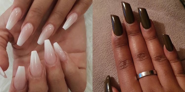 Choosing a nail shape depends on the length and width of the natural nail, finger proportions, cuticle shape, lifestyle, and the desired appearance.
