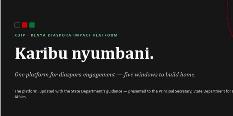 Kenya Diaspora Impact Platform (Kdip) Portal Photo/Diaspora