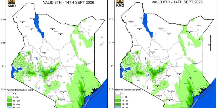 Kenya Met Forecasts 7 Counties To Face Rain From September 8 To 14