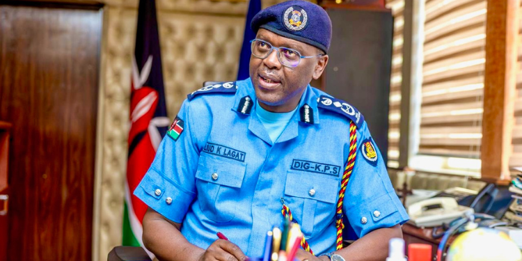 Kenya Police Service Deputy Inspector General (Dig) Eliud Lagat Dons The Newly Reintroduced Blue Police Uniform By The Maraga Taskforce, Replacing The 2018 Deep-Blue That Has Now Been Phased Out. 