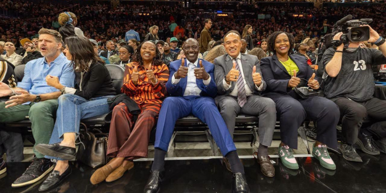 President William Ruto, And First Lady Rachel Ruto During A Wnba Game In New York On September 23, 2026 Photo/Pcs