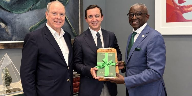 Kenyan Environmentalist Kalua Presents New Book To Prince Albert Ii Of Monaco Kenyan Climate Champion Isaac Kalua Green Presents New Book To Prince Albert Ii Of Monaco In Fresh Climate Partnership Push