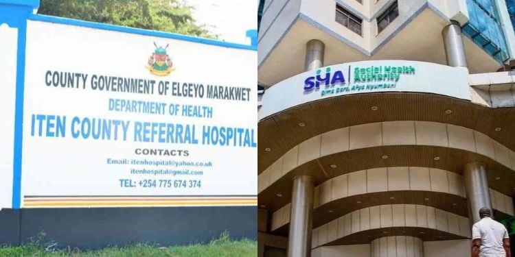 SHA has contracted facilities in Keiyo, Keiyo South, Marakwet East, and Marakwet West, including major facilities in Iten, Kapsowar, and Chebiemit.