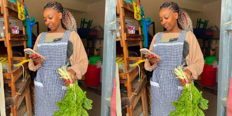 Scholastica Meeme, popularly known as Scholah Mamii Mboga, has built a name in finance from a small vegetable stall in Kahawa Wendani.