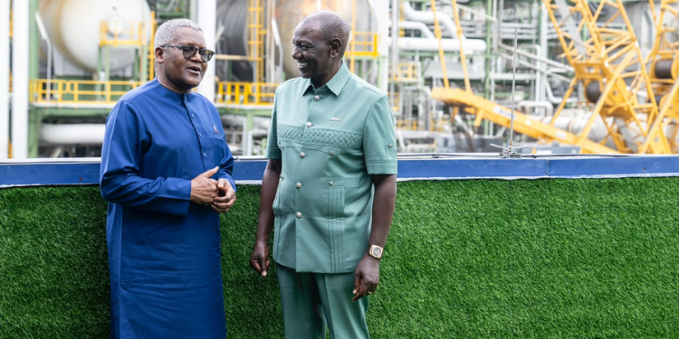 Dangote To Sell Half Of Lamu Refinery’s Electricity To Kenyan Govt President William Ruto With Billionaire Aliko Dangote At Dangote Refinery In Lagos On September 25, 2026/Pcs